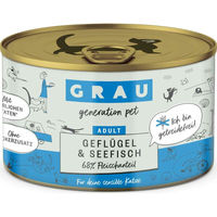Produktbild von GRAU Katzenfutter Adult Geflügel & Seefisch Getreidefrei Stückchen in Soße 6 x 200 g - 6 x 200 g