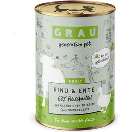 Produktbild von Grau Katzenfutter Rind & Ente getreidefrei 400 g - 6 x 400 g
