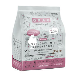 GRAU Katzentrockenfutter Kitten Geflügel mit Superfoods 400 g - 400 g – Bild 1 von 3