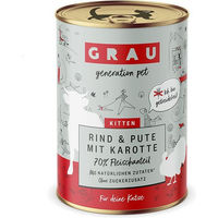 Produktbild von GRAU Kitten Nassfutter Rind und Pute mit Karotte Sensitive 2400g
