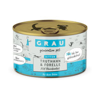 Produktbild von Grau Kitten Nassfutter Truthahn und Forelle getreidefrei 6 x 200 g