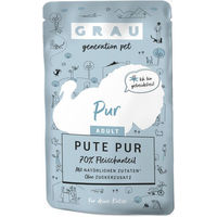 Produktbild von GRAU Nassfutter für erwachsene Katzen Pute pur Monoprotein Hypoallergen 16 x 125 g