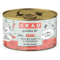 Produktbild von GRAU Nassfutter für Katzen Adult Huhn Monoprotein getreidefrei 6 x 200 g