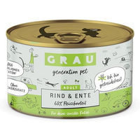 Produktbild von GRAU Nassfutter für Katzen Rind & Ente Getreidefrei Sensitive Adult 6 x 200 g