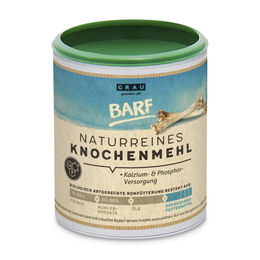 GRAU Naturreines Knochenmehl Mineralfutter für Hunde und Katzen 400 g - 400 g – Bild 1 von 5