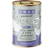 Produktbild von GRAU Sensitive Katzenfutter Pute Huhn Ente zur Unterstützung der Verdauung 2400g
