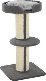Grauer Kratzbaum für Katzen mit Sisal-Elementen und Plattform 45x45x91cm – Bild 1 von 1