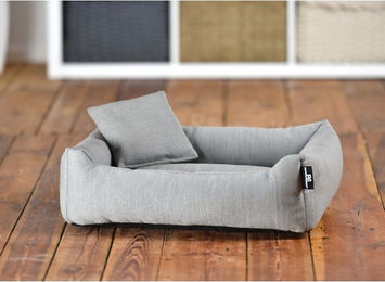 Produktbild von Graues Hundesofa aus Stoff