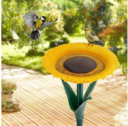 Gravidus Vogelhaus Sonnenblume aus Kunststoff mit Ständer für Garten und Balkon – Bild 1 von 2