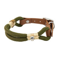 Produktbild von Green Panther Tauhalsband aus Biothane wasserfest Grün XXL 59-69cm