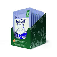Produktbild von Green Petfood FairCat Fit getreidefreies Katzen-Nassfutter mit Huhn und Lachs für ausgewachsene Freigänger Katzen 8x85g - 8 x 85 g