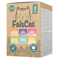 Produktbild von Green Petfood FairCat Katzen Nassfutter Multipack mit Huhn und Lachs getreidefrei für adulte Katzen 6 x 85 g - 6 x 85 g