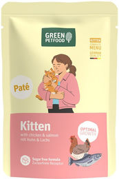 Green Petfood GPF Cat Paté Kitten Lachs und Huhn Getreidefrei und Zuckerfrei 1000g – Bild 1 von 3