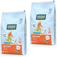 Produktbild von Green Petfood High Protein Kroketten für Adult Hunde mit Insekten und Lachs getreidefrei