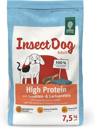 Green Petfood InsectDog High Protein Getreidefreies Trockenfutter für erwachsene Hunde mit Lachs, Ente und Insekten 7,5kg - 7,5 kg – Bild 1 von 3