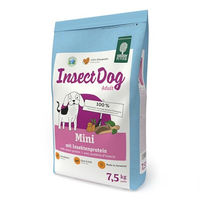 Produktbild von Green Petfood InsectDog Mini Trockenfutter für ausgewachsene kleine Hunde mit Insektenprotein getreidefrei 7,5 kg - 7,5 kg