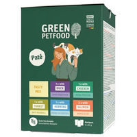 Produktbild von Green Petfood Katzen Nassfutter Multipack Tasty Mix Paté mit Ente Huhn Pute Hering Lachs getreidefrei und ohne Zucker 8 x 85 g