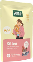 Produktbild von Green Petfood Kitten Paté Huhn & Lachs getreidefrei ohne Zucker 8 x 85 g