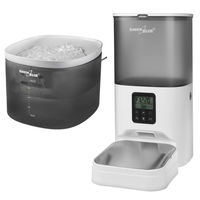 Produktbild von GreenBlue Universal Wasser- und Futterspender Trinkbrunnen aus Kunststoff mit USB-Anschluss in Grau - 6 l