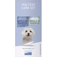 Produktbild von Greenfields Malteser Pflege-Set mit Shampoo und Spray für weißes Fell 2 x 250 ml