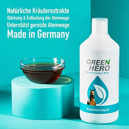 GreenHero Bronchial Liquid Ergänzungsfutter für Pferde zur Unterstützung der Atemwege 500 ml - 1000 ml – Bild 1 von 6
