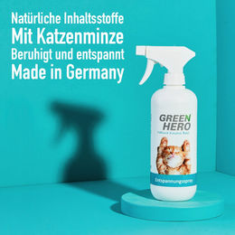 GreenHero Entspannungsspray für Katzen mit Katzenminze, Baldrian und Lavendel 500 ml - 500 ml – Bild 1 von 13