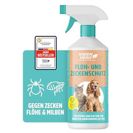 GreenHero Floh- und Zeckenschutz Spray für Hunde und Katzen 500 ml - 500 ml – Bild 1 von 6