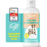 Produktbild von GreenHero Floh- und Zeckenshampoo für Hund und Katze 250 ml - 250 ml