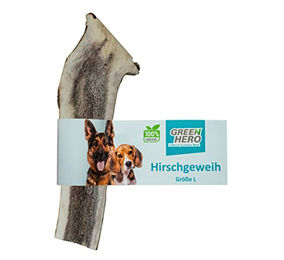 GreenHero Hirschgeweih Kaustange für Hunde Adult Monoprotein Naturkauartikel – Bild 1 von 7
