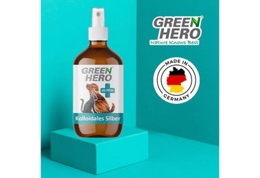 GreenHero Kolloidales Silber Spray 40 PPM zur Fellpflege für Hunde und Katzen 250 ml - 250 ml – Bild 1 von 6