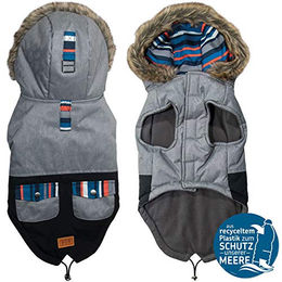 Greenhound SOS Hundemantel Grau Gr. S wasserabweisend und pflegeleicht aus Polyester – Bild 1 von 3