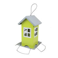 Produktbild von Greenmill Vogelfutterhaus aus Metall in Grün mit Standfuß 20,5cm