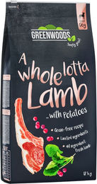 Produktbild von Greenwoods Hundefutter Lamm mit Kartoffeln Spinat und Cranberries getreidefrei 12 kg - 12 kg