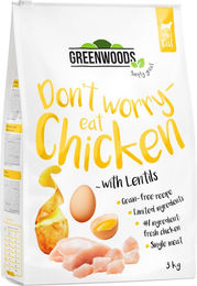 Produktbild von Greenwoods Hundetrockenfutter Huhn mit Linsen Kartoffeln und Ei getreidefrei Monoprotein Adult 3 kg - 3 kg