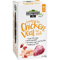 Produktbild von Greenwoods Joy Hundefutter Stückchen in Sauce Hühnerfilet mit Kalb getreidefrei Adult 6 x 85 g - 6 x 85 g