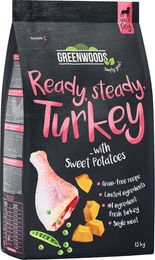 Produktbild von Greenwoods Trockenfutter Pute mit Süßkartoffeln Erbsen und Kürbis getreidefrei 1,5 kg