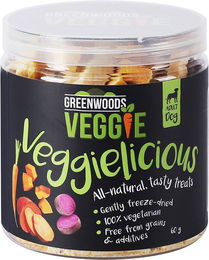 Produktbild von Greenwoods Veggie Belohnungssnack Süßkartoffel mit Kürbis und Karotte getreidefrei und ohne tierisches Protein 5 x 60 g - 5 x 60 g