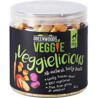 Produktbild von Greenwoods Veggie Belohnungssnack Süßkartoffel mit Kürbis und Karotte getreidefrei und ohne tierisches Protein 5 x 60 g - 5 x 60 g