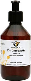 Produktbild von Groene Os Fischöl Omega Nahrungsergänzung für Hund und Katze zur Unterstützung von Haut, Fell und Gelenken 250 ml