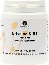 Produktbild von Groene Os L-Lysine B6 Immunstärkung und Haut & Fell Pflege für Hund und Katze 100 g