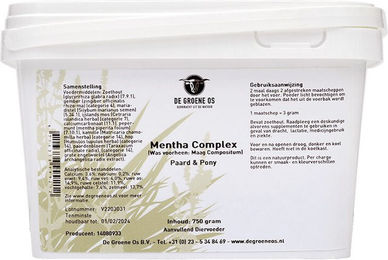 Groene Os Mentha Complex Ergänzungsfutter für Pferde und Ponys zur Unterstützung der Magen-Darm-Verdauung 750 g – Bild 1 von 1
