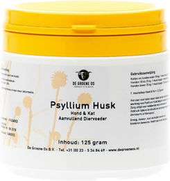 Produktbild von Groene Os Psyllium Husk Flohsamen Pulver für Hund und Katze zur Unterstützung der Verdauung 125 g