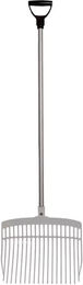 Grooming Deluxe Aluminiumspanrechen und passender Stiel für AluminiumSchaufelgabel in Silber und Schwarz – Bild 1 von 3