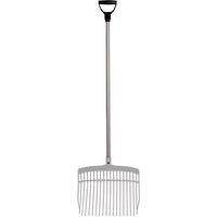 Produktbild von Grooming Deluxe Aluminiumspanrechen und passender Stiel für AluminiumSchaufelgabel in Silber und Schwarz