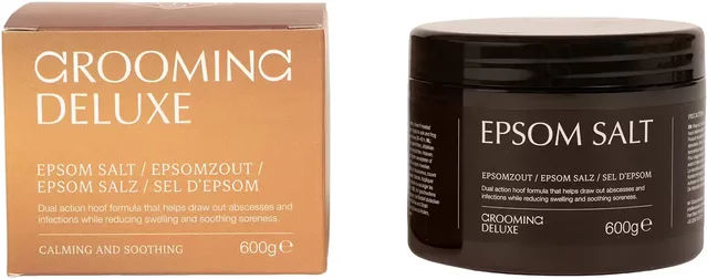 Grooming Deluxe Hufpflege für Pferde mit Epsom Salz in Weiß und Gold – Bild 1 von 1