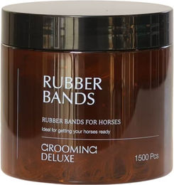 Grooming Deluxe Mähnengummis Schwarz für Pferde – Bild 1 von 2