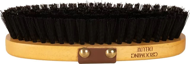 Grooming Deluxe Pferdebürste aus Bambus in Braun und Beige – Bild 1 von 3
