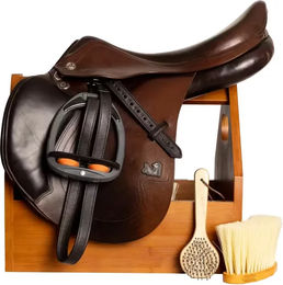 Produktbild von Grooming Deluxe Pferdebürstenbox aus Bambus in Braun