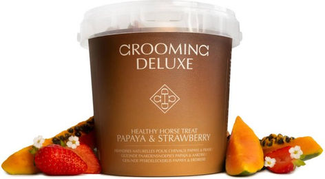 Grooming Deluxe Pferdeleckerli Healthy Papaya und Erdbeere 500g – Bild 1 von 2