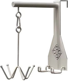 Grooming Deluxe Trensenhalterung mit 4 Haken und Hakenbefestigung aus Metall in Silber – Bild 1 von 5